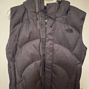 NNT / North Pole Face, Women's Puffer, Hooded Vest, Charcoal Grey / Size - L
